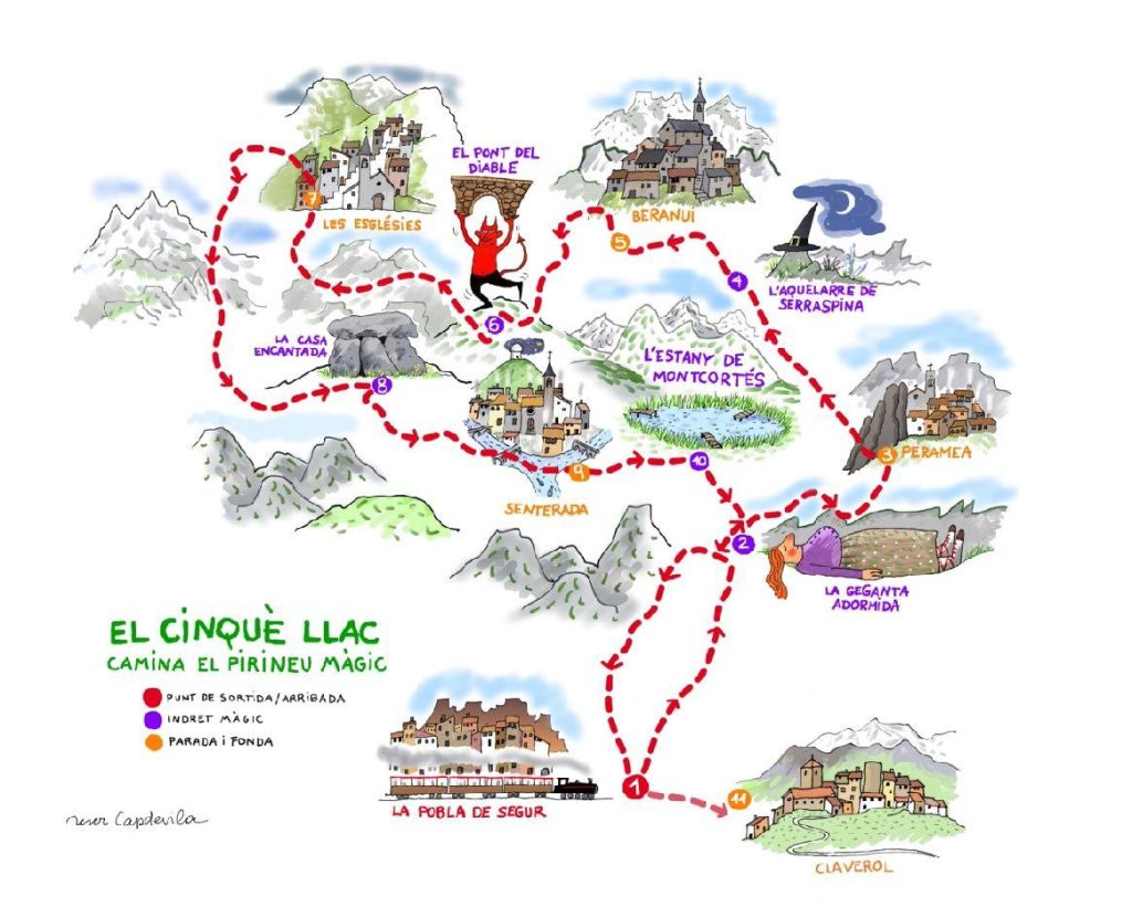Mapa ruta d'El Cinquè Llac